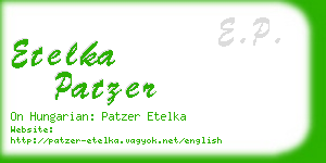 etelka patzer business card